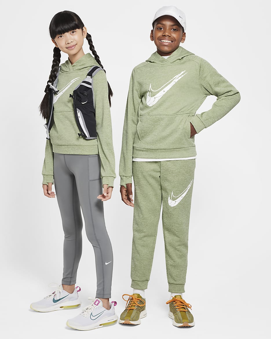 Nike therma hoodie olive green best sale